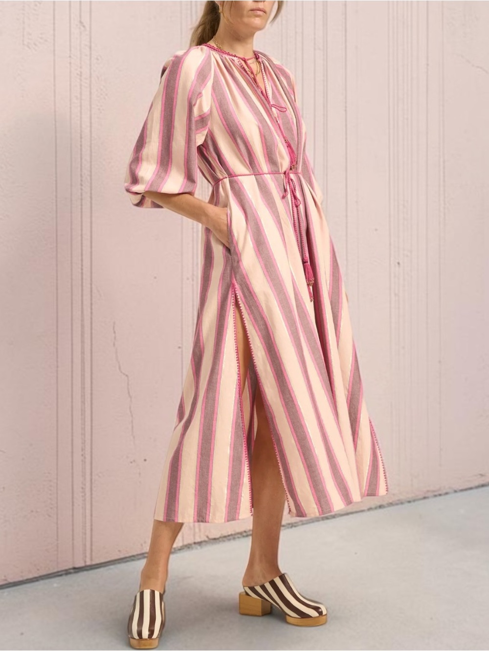 ILIO NEMA Priam Caftan - Pink Mykonos
Stripe Size S/M